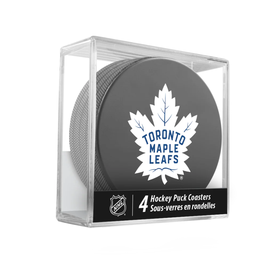 InGlasCo Fanúšikovský puk NHL Coasters Cube, Toronto Maple Leafs
