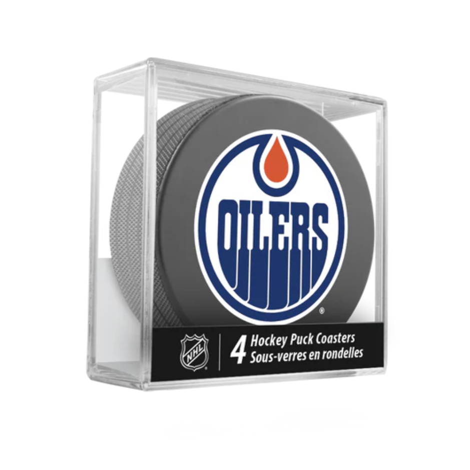 InGlasCo Fanúšikovský puk NHL Coasters Cube, Edmonton Oilers