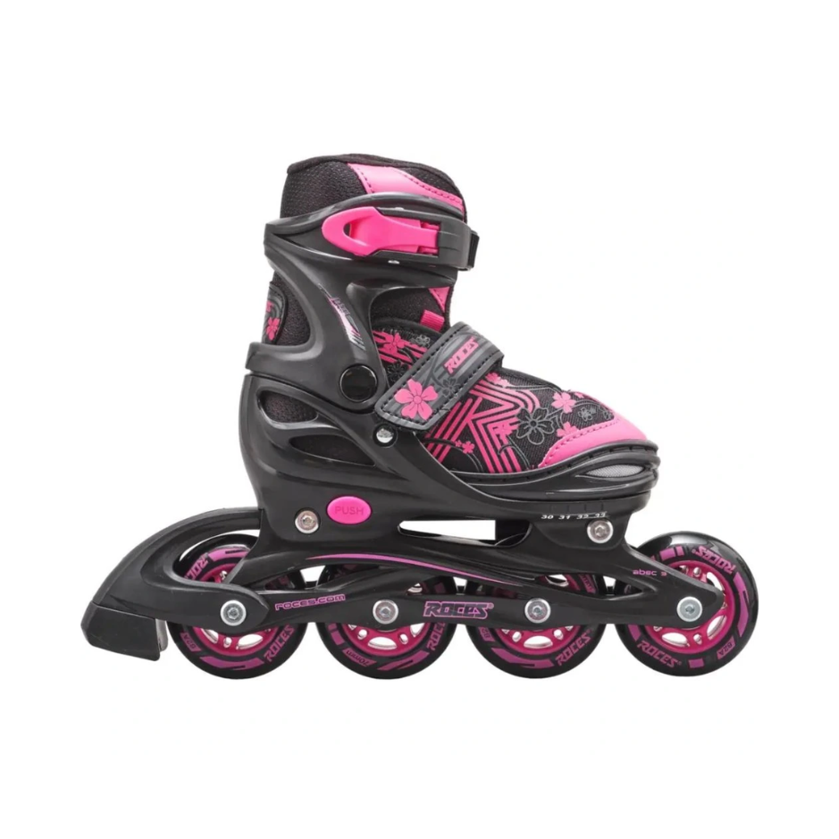 Roces Dětské kolečkové brusle Roces Jokey 3.0 Girl Black-Pink, 1.5-3.5, 34-37, 4x, 70