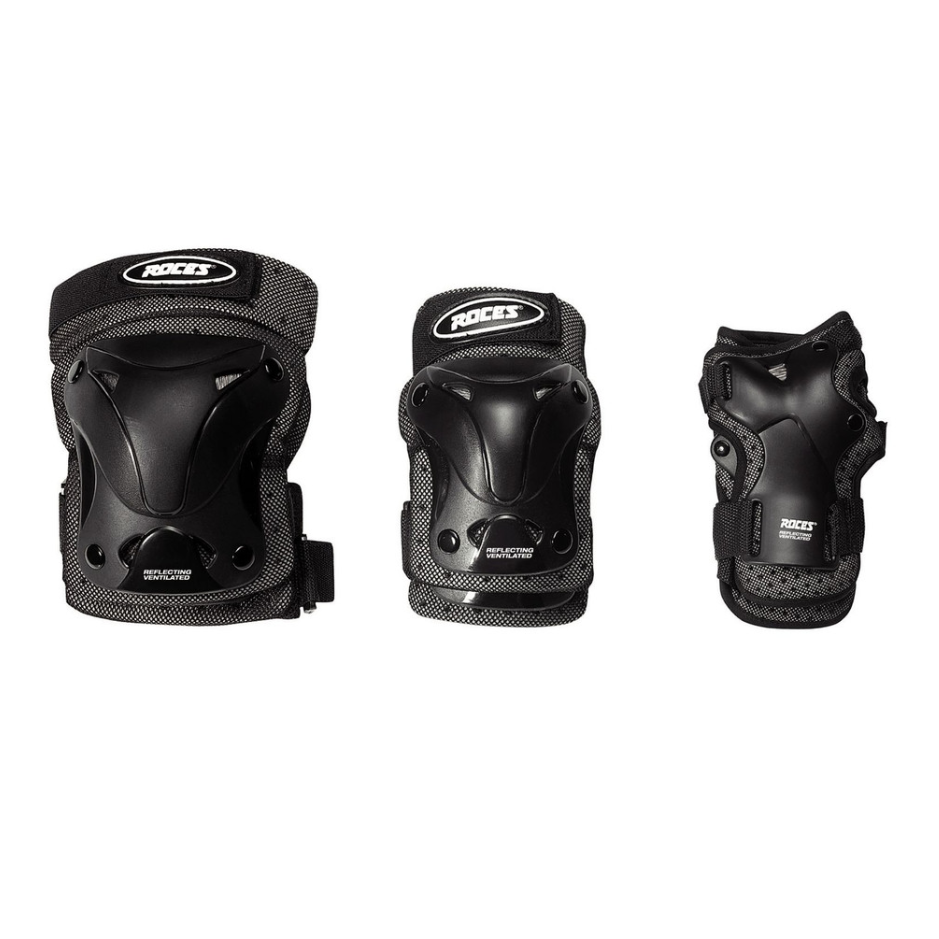 Roces Dětské chrániče Roces Junior Ventilated 3-Pack Black, M