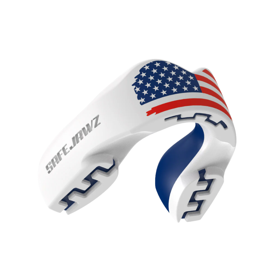 Safe Jawz Chránič zubů Safe Jawz Extro Flags USA, Senior, Bez příchuti