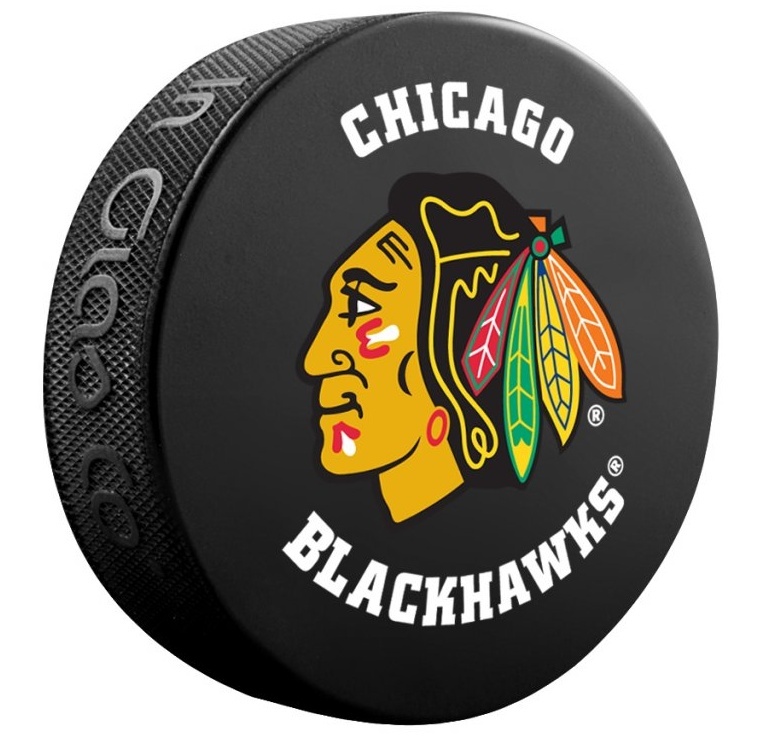 Fanouškovský puk NHL Logo Blister (1ks), Chicago Blackhawks