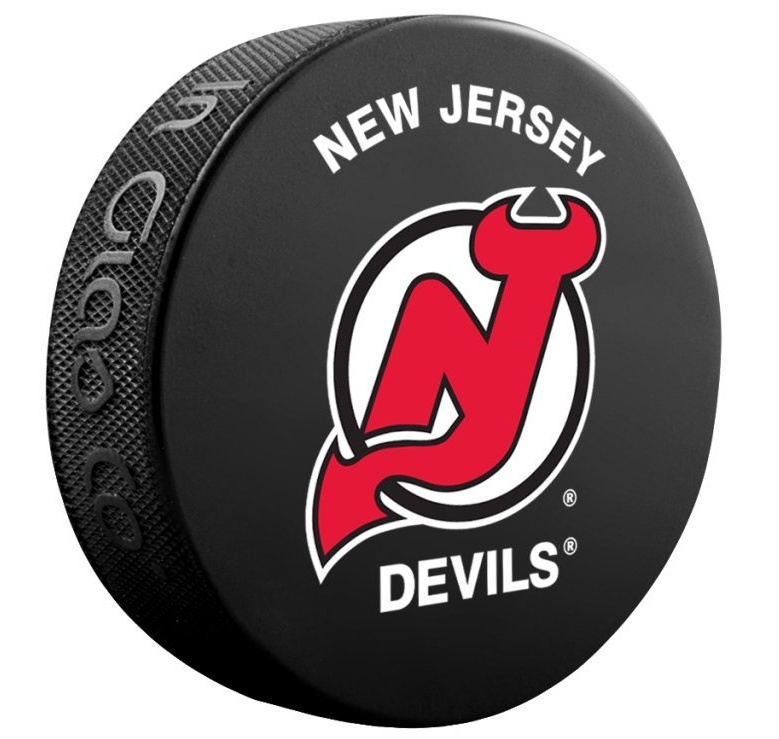 Fanouškovský puk NHL Logo Blister (1ks), New Jersey Devils