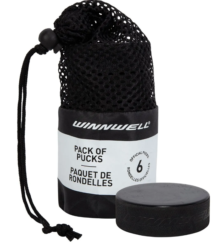 Winnwell Hokejový puk Winnwell čierny oficiálne(6ks), čierna