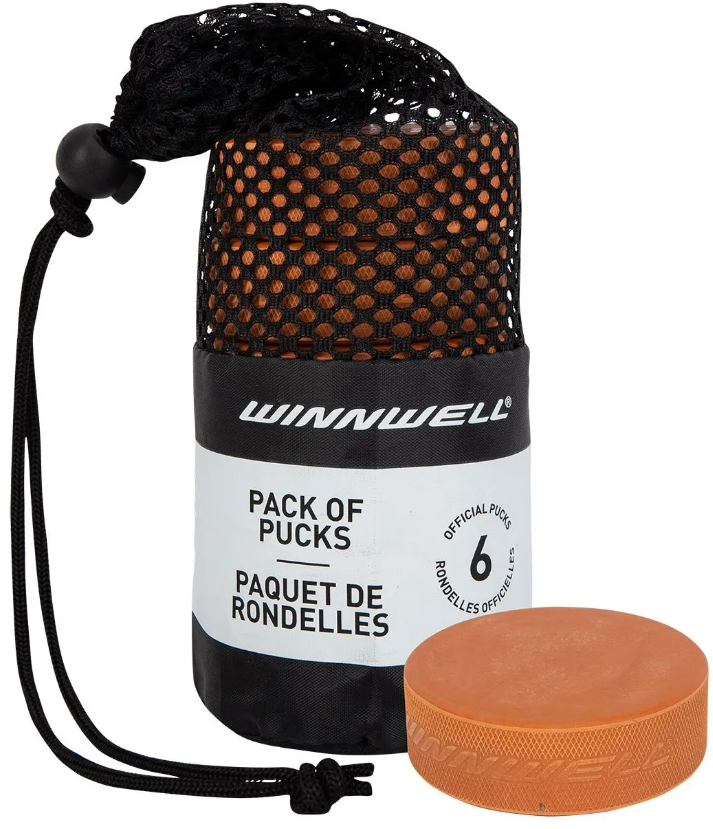 Winnwell Hokejový puk Winnwell oranžový ťažký (6ks), oranžová