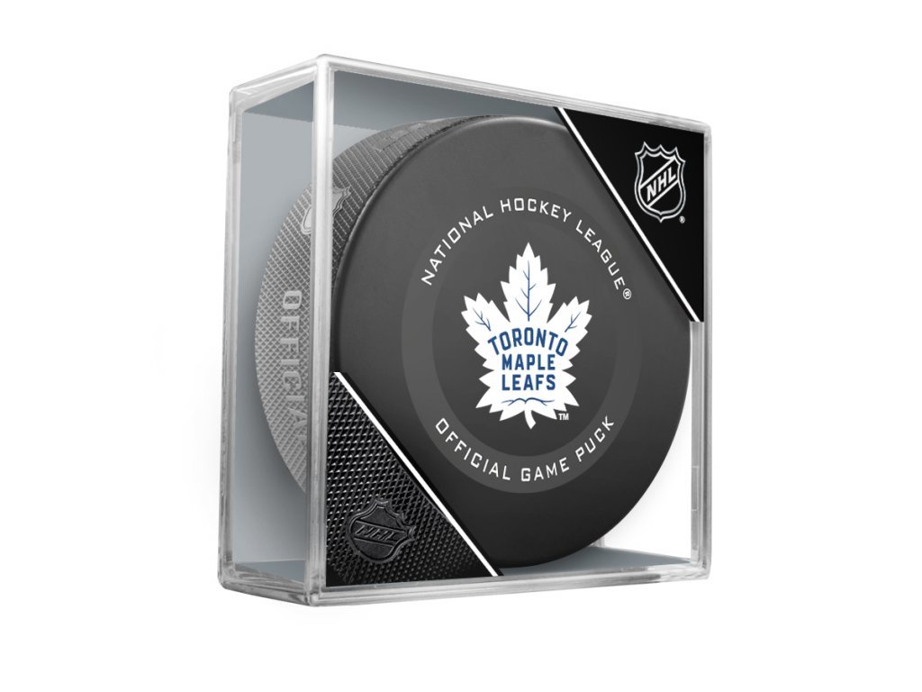 Fanouškovský puk NHL Official Game Puck (1ks), Toronto Maple Leafs