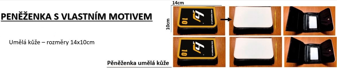 Hejduk Peňaženka Sublimácia, vlastný motív