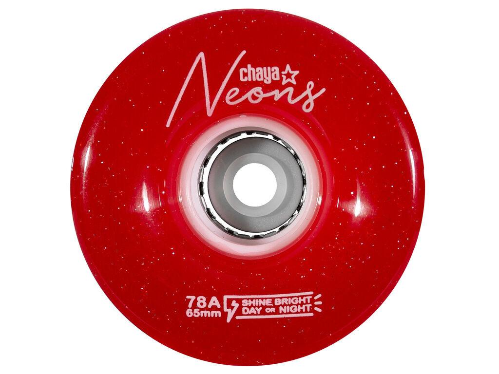 Powerslide Kolieska Chaya Neon LED Red (4ks), 65, 38, 78A