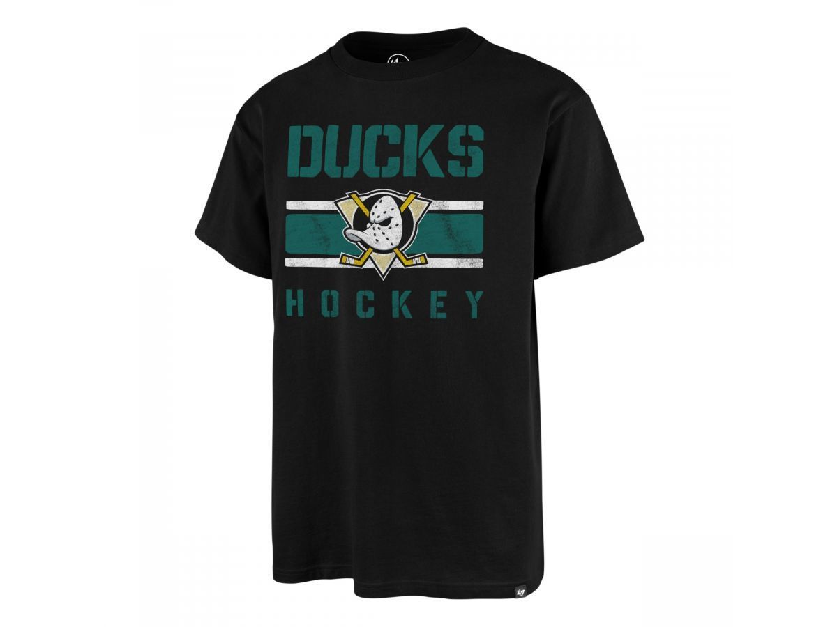 47' Brand Tričko NHL 47 Brand Echo T Distressed JB SR, čierna, Senior, L, Anaheim Ducks