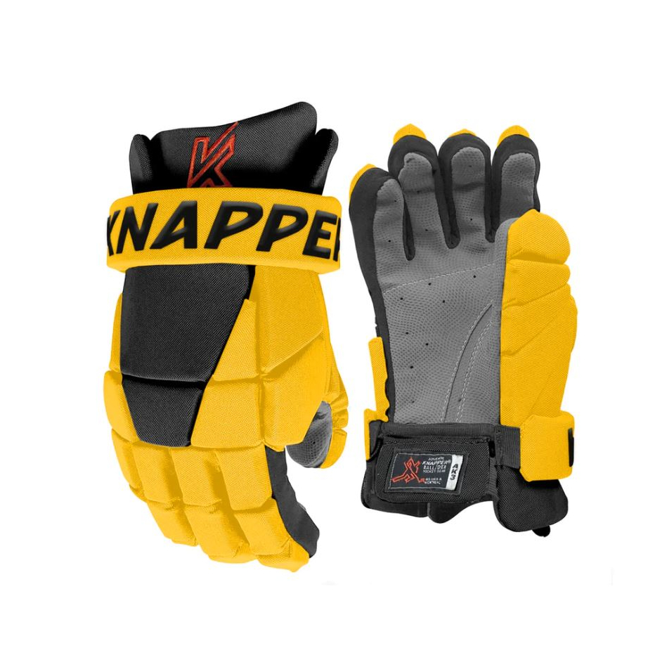Knapper Hokejbalové rukavice Knapper AK3, Junior, žltá, 10"
