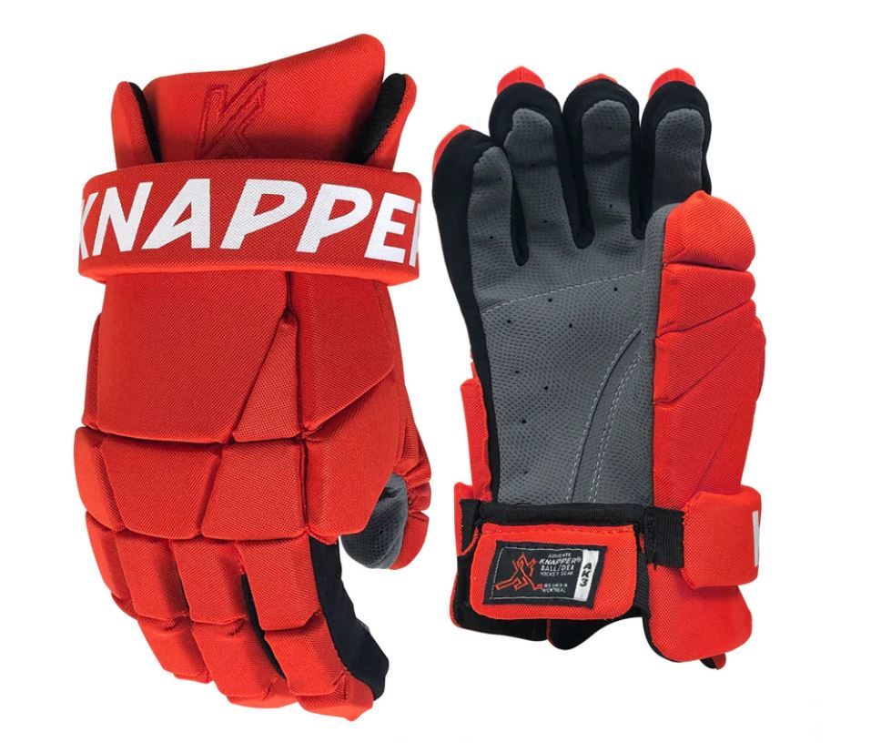 Knapper Hokejbalové rukavice Knapper AK3, Junior, červená, 12