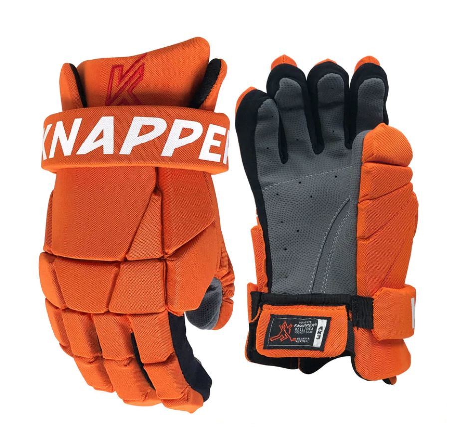 Knapper Hokejbalové rukavice Knapper AK3, Junior, oranžová, 12