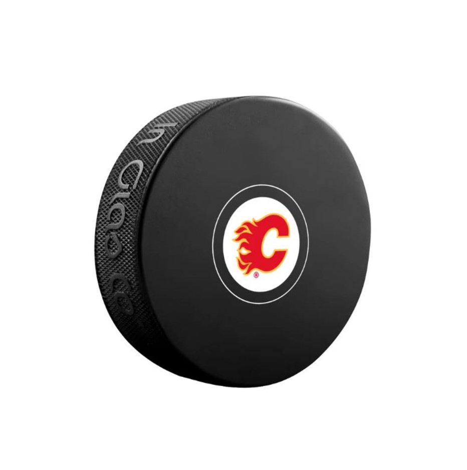 InGlasCo Fanúšikovský puk NHL Autograph Blister (1ks), Calgary Flames