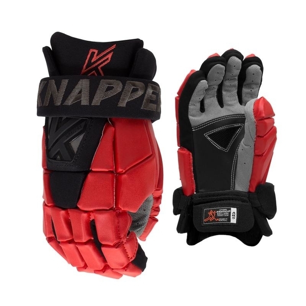 Hokejbalové rukavice Knapper AK5 SR, Senior, červená, 13"