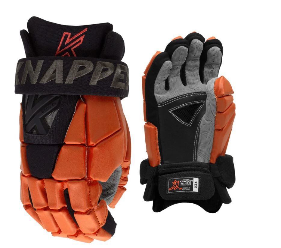 Hokejbalové rukavice Knapper AK5 SR, Senior, oranžová, 15"