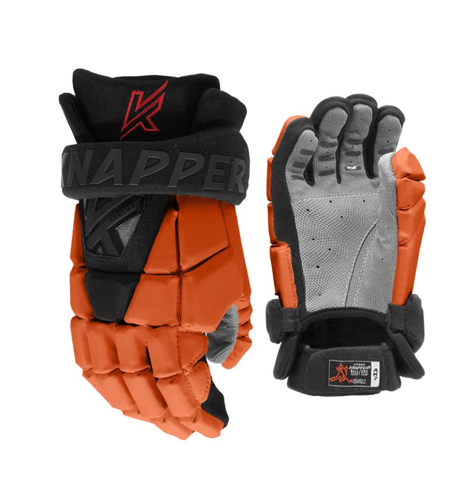 Knapper Hokejbalové rukavice Knapper AK7 SR, Senior, oranžová, 15"