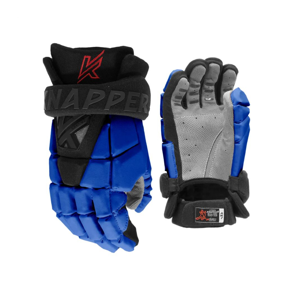 Hokejbalové rukavice Knapper AK7 SR, Senior, modrá, 15"