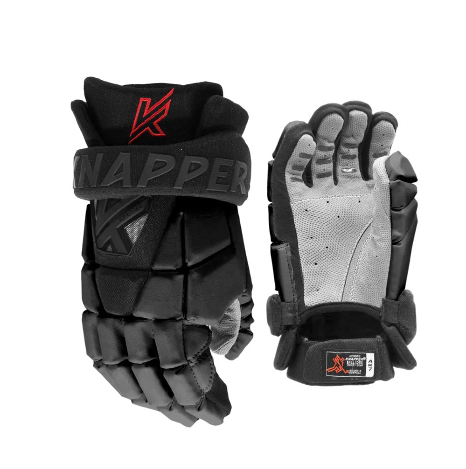 Hokejbalové rukavice Knapper AK7 SR, Senior, černá, 12"