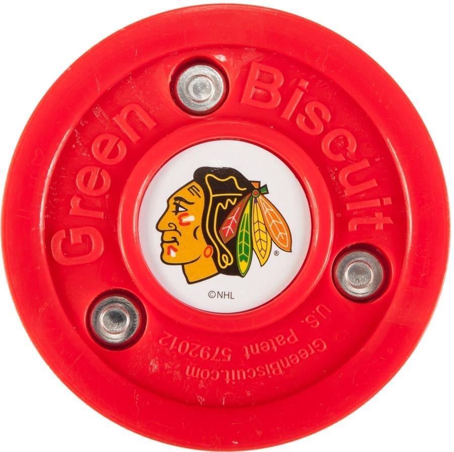 Puk Green Biscuit NHL Chicago Blackhawks Red