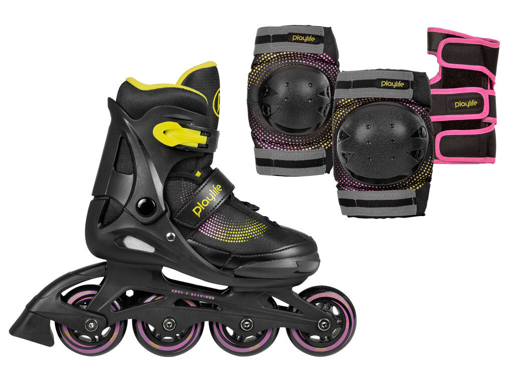 Powerslide Detské kolieskové korčule Playlife Joker Yellow Glow Combo, XS, 31-34, 4x, 72