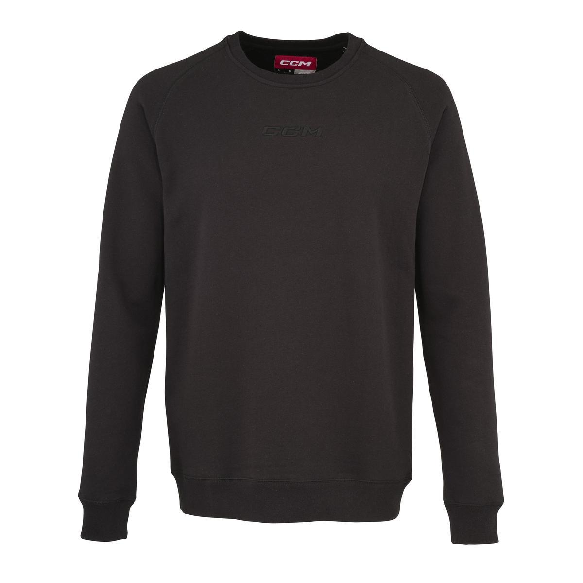 CCM Mikina CCM Core Fleece Crew SR, čierna, Senior, L