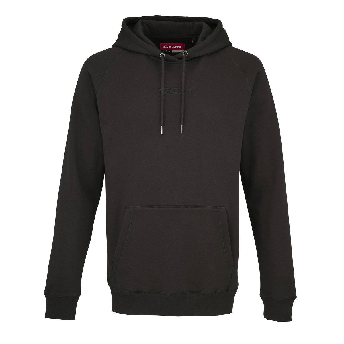 CCM Mikina CCM Core Pullover Hoodie SR, čierna, Senior, L