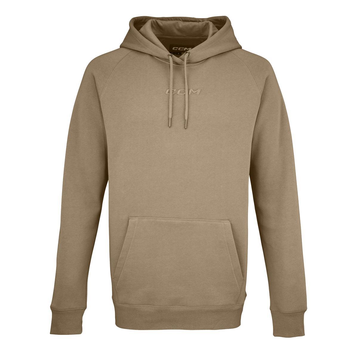 CCM Mikina CCM Core Pullover Hoodie SR, béžová, Senior, M