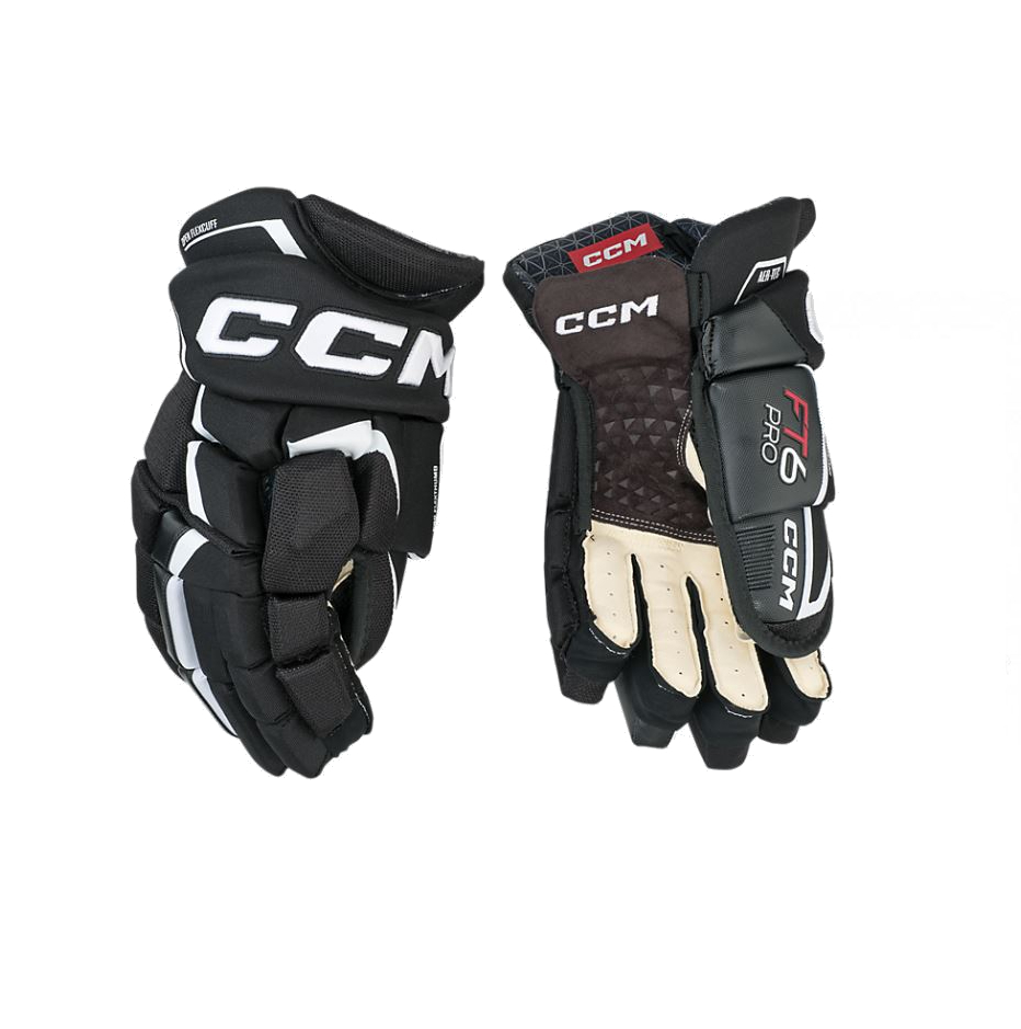 CCM Rukavice CCM Jetspeed FT6 Pro JR, čierna-biela, Junior, 11"