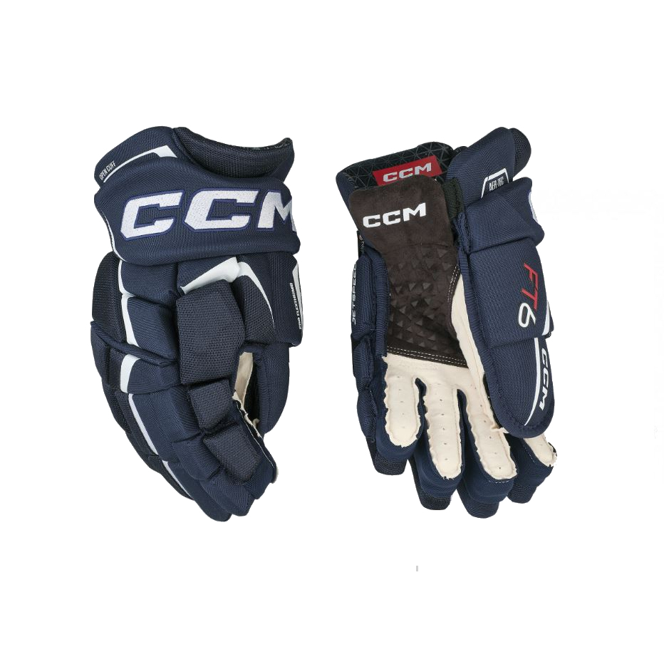 CCM Rukavice CCM Jetspeed FT6 SR, tmavo modrá-biela, Senior, 13"