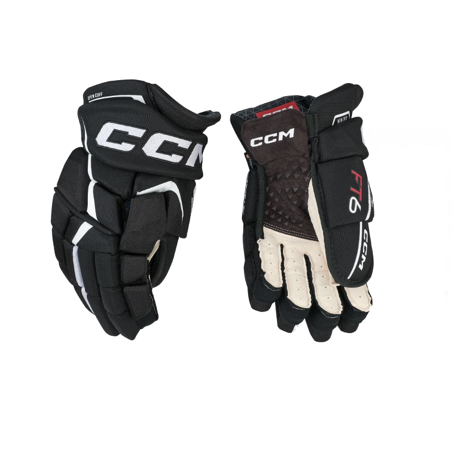 CCM Rukavice CCM Jetspeed FT6 SR, čierna-biela, Senior, 13"