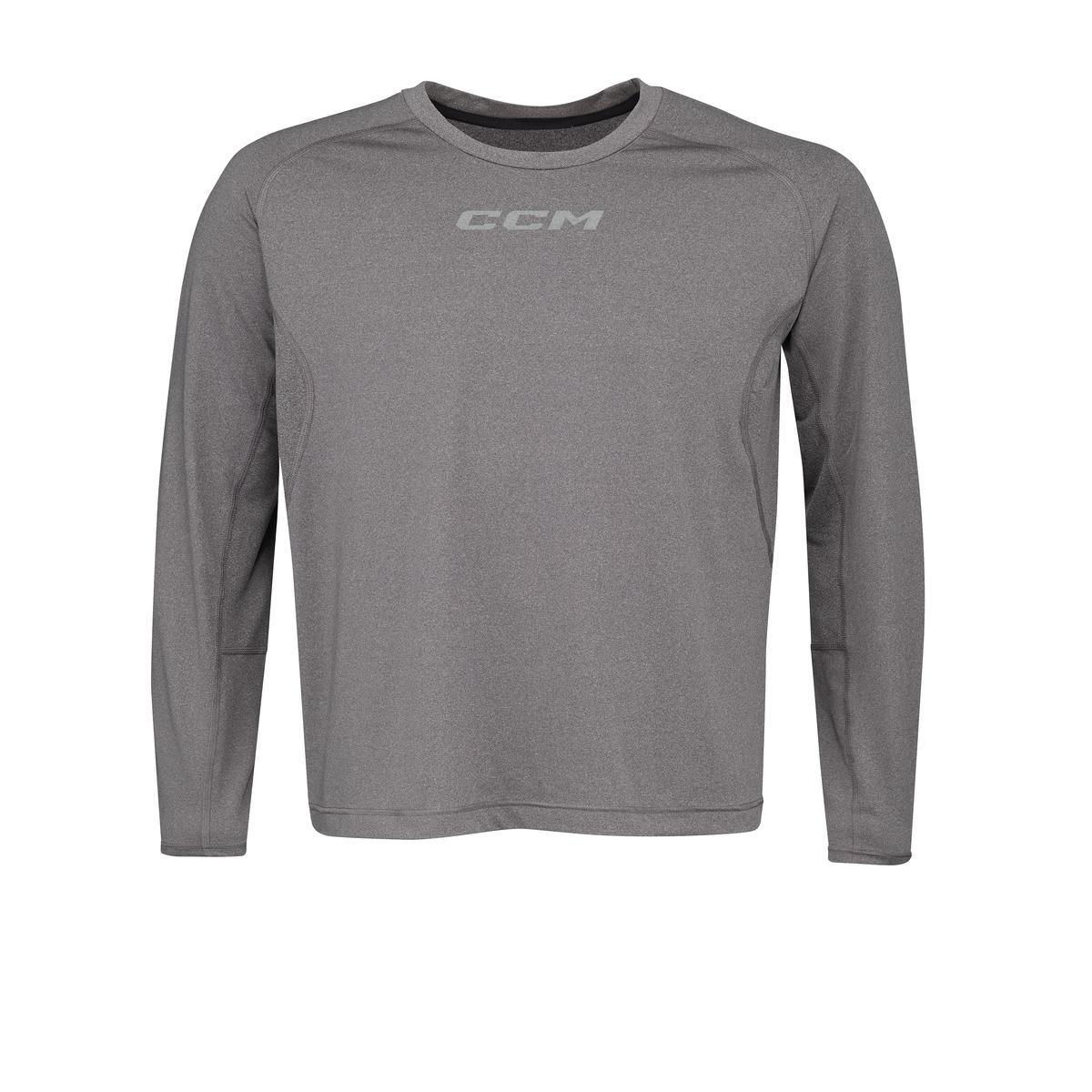 CCM Triko s dlouhým rukávem CCM Loose Fit Tee SR, šedá, Senior, L