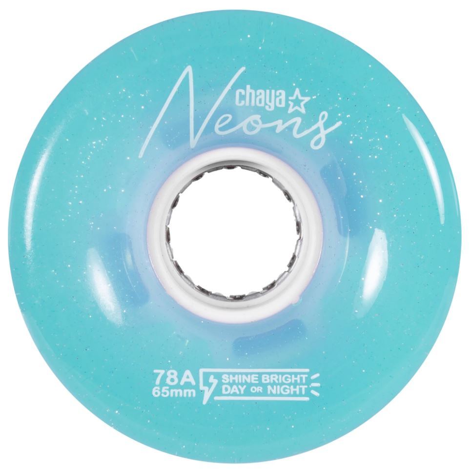 Powerslide Kolieska Chaya Neon LED Blue (4ks), 65, 38, 78A