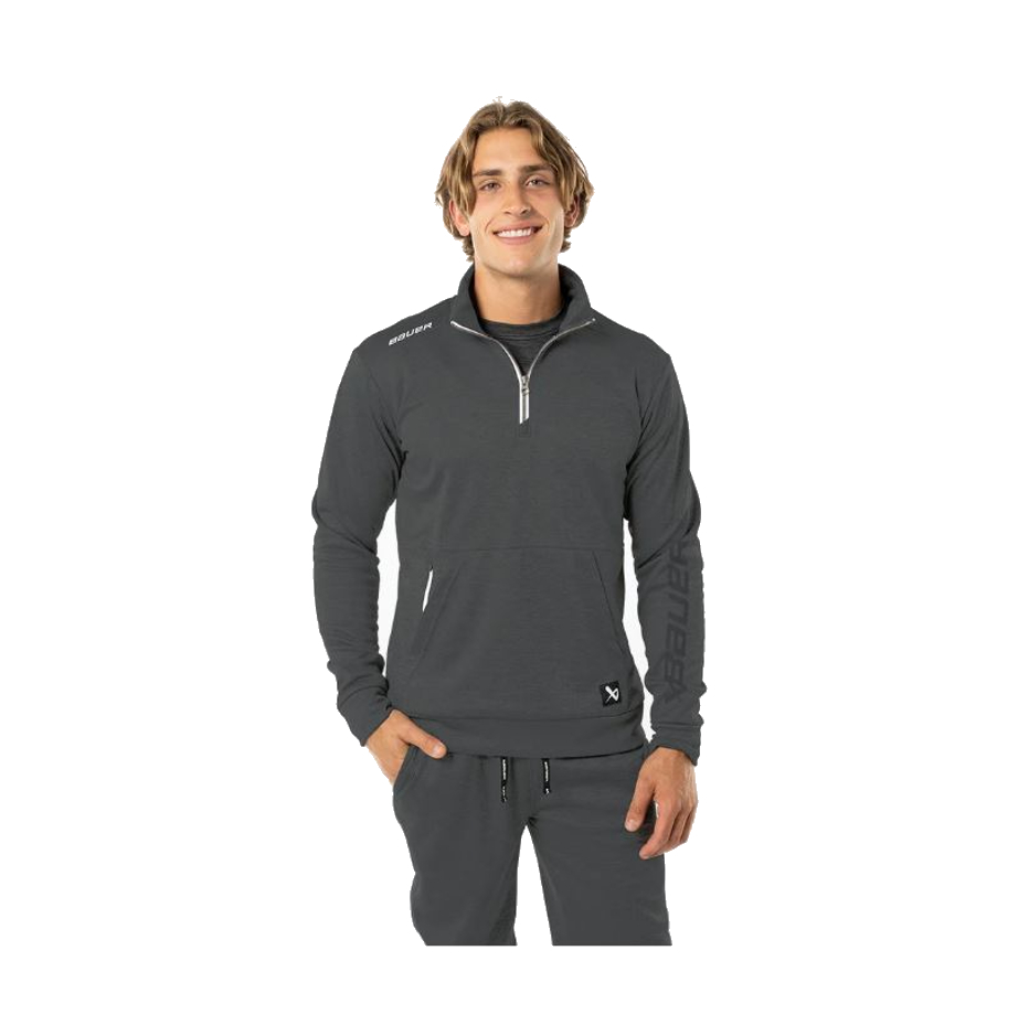 Bauer Mikina Bauer Team Fleece 1/2 SR, Senior, šedá, XXL