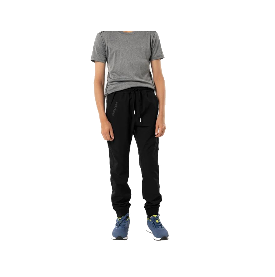 Bauer Nohavice Bauer Team Woven Jogger YTH, Detská, čierna, L