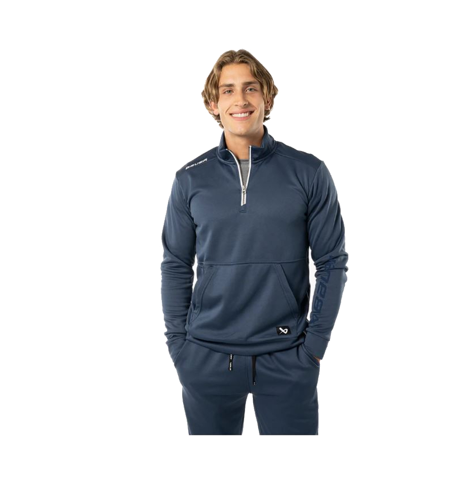 Bauer Mikina Bauer Team Fleece 1/2 YTH, Detská, tmavo modrá, L