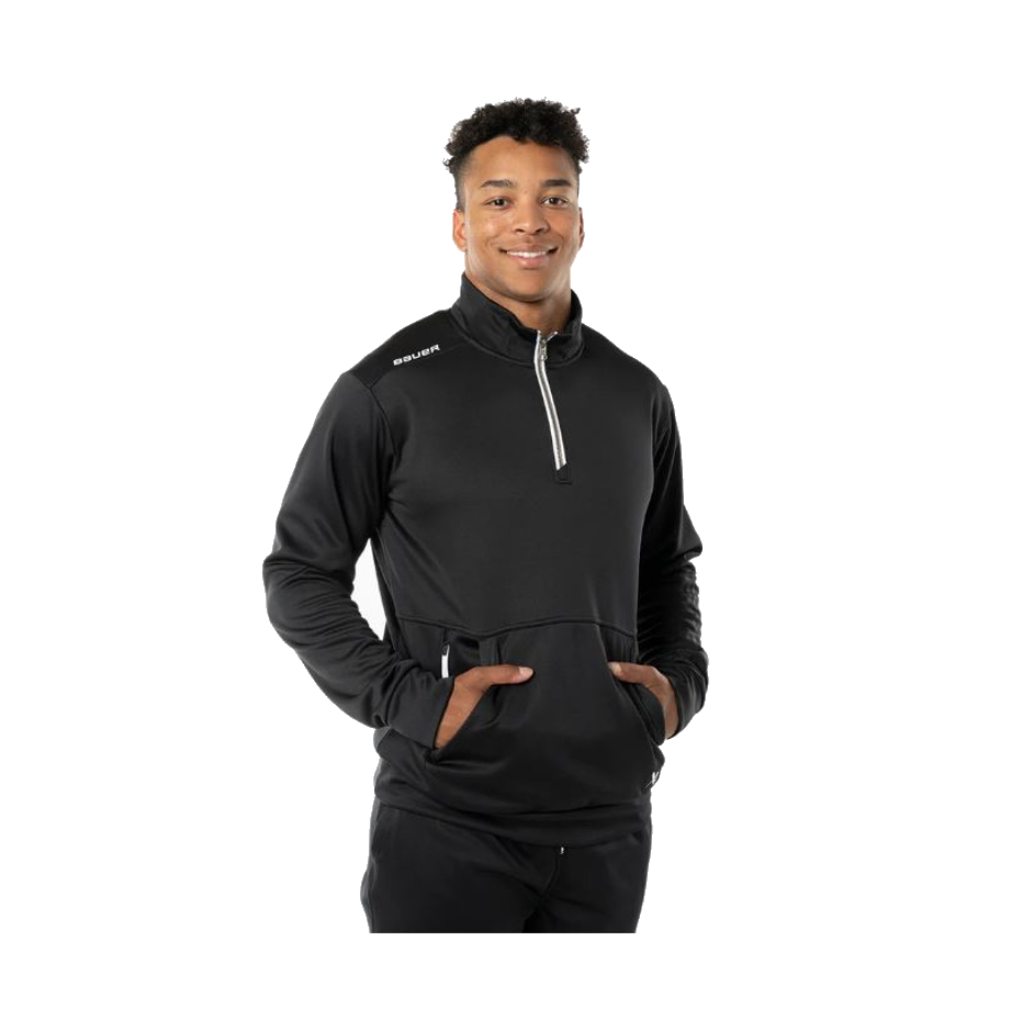 Bauer Mikina Bauer Team Fleece 1/2 YTH, Detská, čierna, L