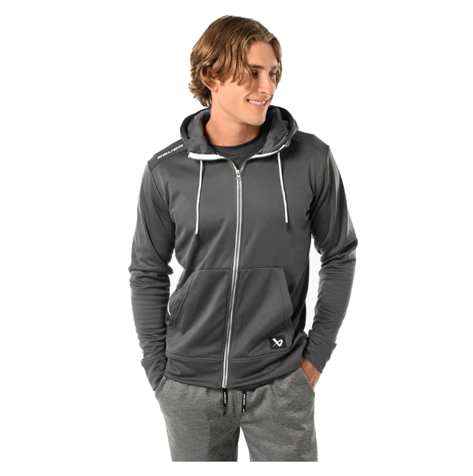 Bauer Mikina Bauer Team Fleece Zip SR, Senior, šedá, XXL