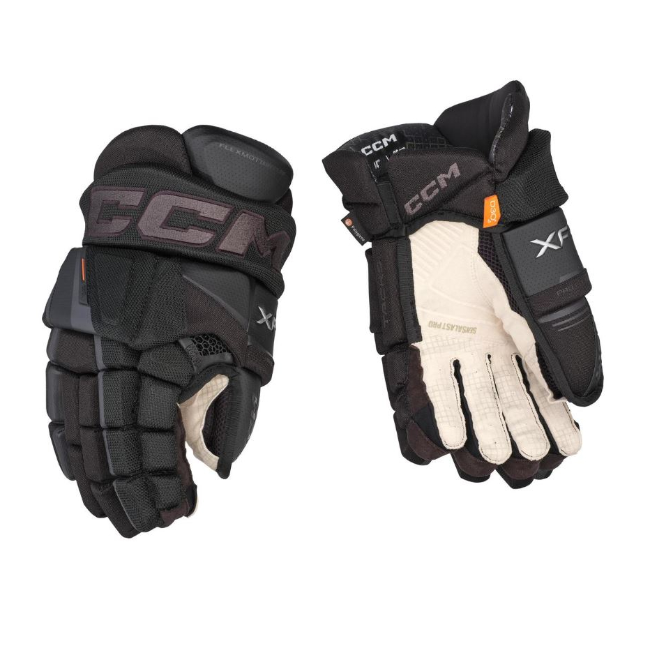 CCM Rukavice CCM Tacks XF Pro JR, Junior, 11", čierna-šedá