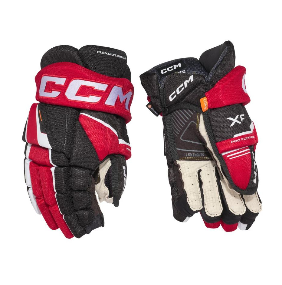 CCM Rukavice CCM Tacks XF SR, Senior, 15", čierna-červená-biela