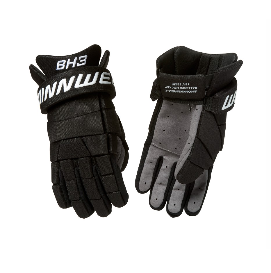 Winnwell Hokejbalové rukavice Winnwell BH3, čierna, 15