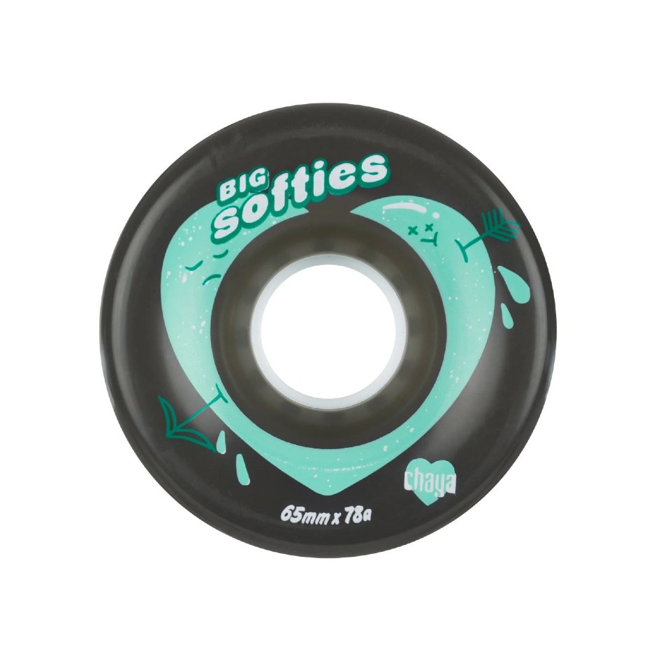 Powerslide Kolieska Chaya Big Softie´s Clear Black (4ks), 65, 37, 78A