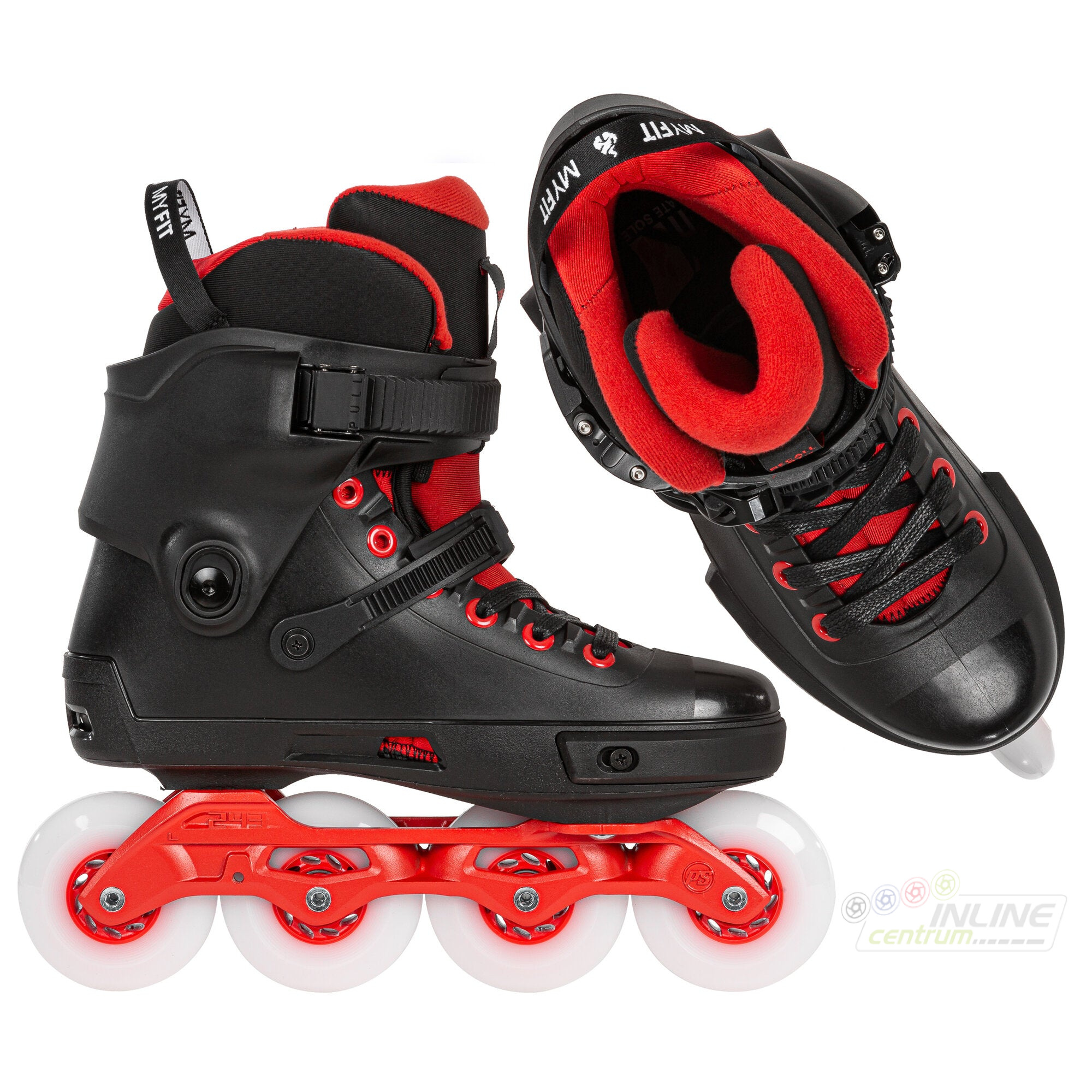 Powerslide Kolieskové korčule Powerslide Next Black Red 80 Trinity, 38-39, 4x, 80