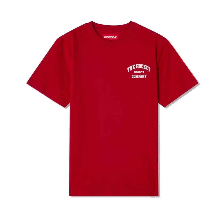 CCM Tričko CCM Athleisure Tee YTH, červená, Dětská, XL