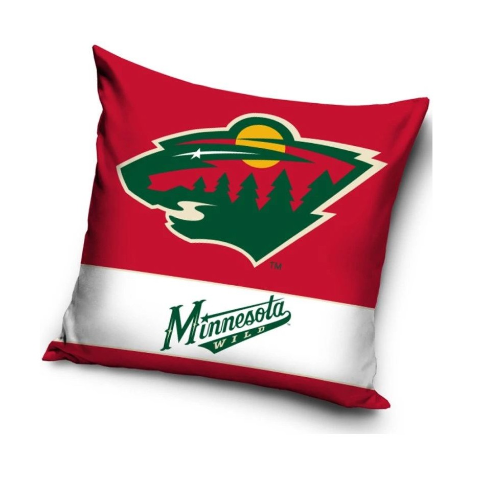 TipTrade Velúrový Vankúš NHL 40x40cm, Minnesota Wild