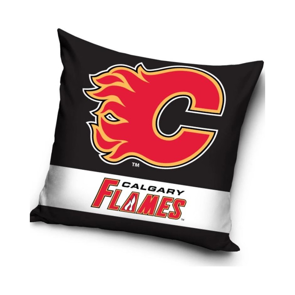 TipTrade Velúrový Vankúš NHL 40x40cm, Calgary Flames