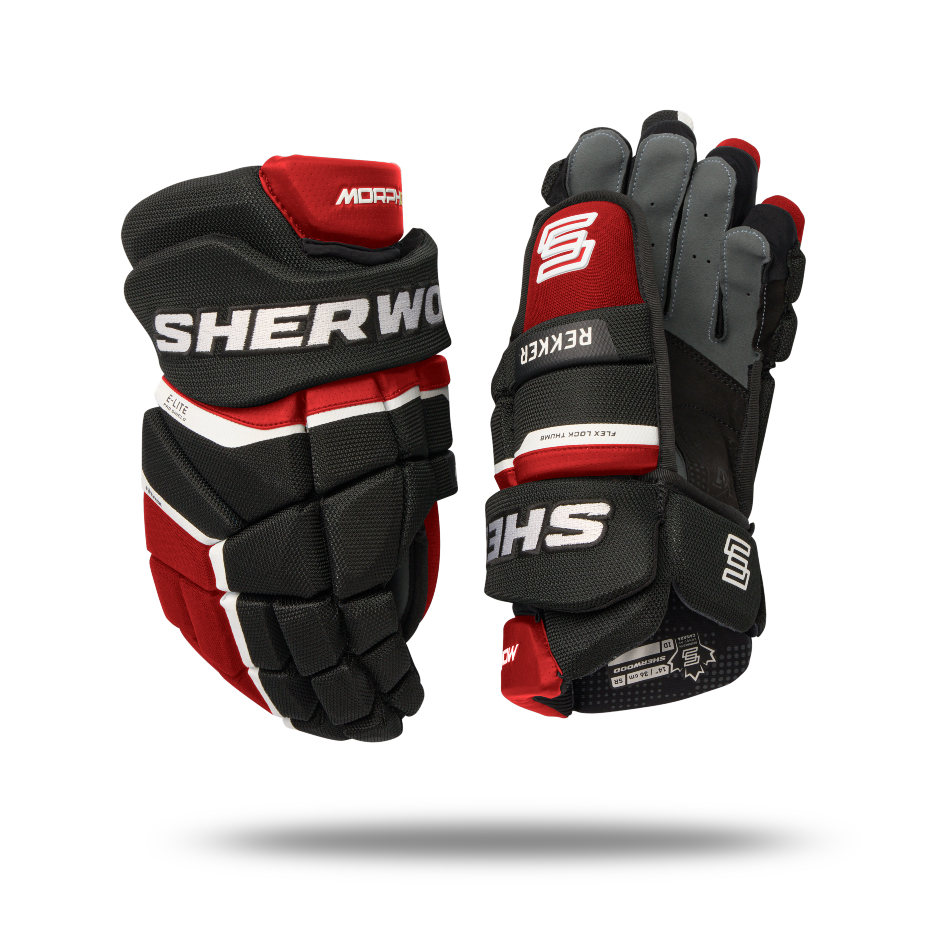 Sherwood Rukavice Sherwood Rekker Morph Pro SR, Senior, 13", čierna-červená- biela