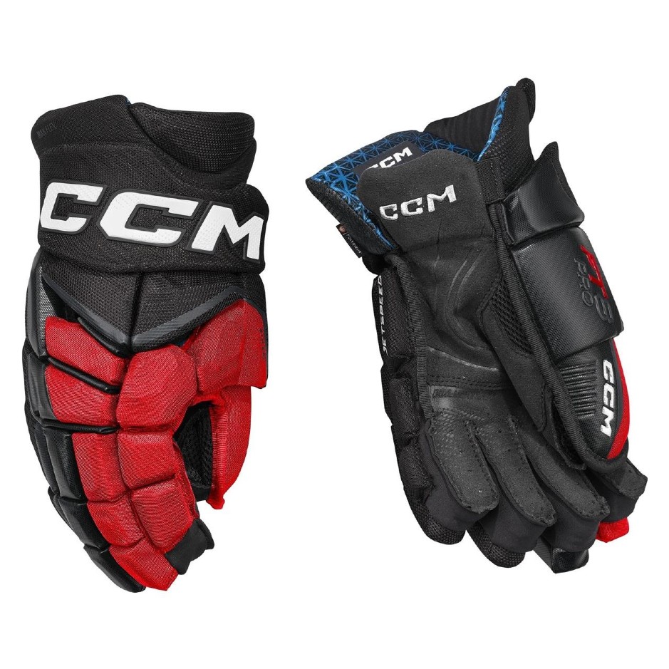 CCM Rukavice CCM Jetspeed FT8 Pro SR, čierna-červená-biela, Senior, 14"