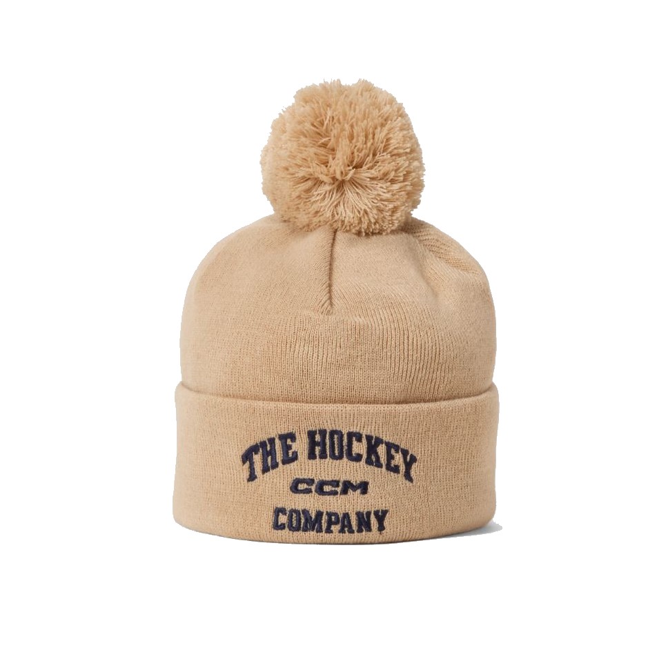 CCM Čiapka CCM Athleisure Pom Knit, béžová