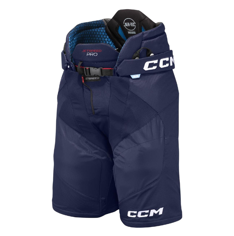 CCM Nohavice CCM Jetspeed Pro Velcro SR, tmavo modrá, Senior, L