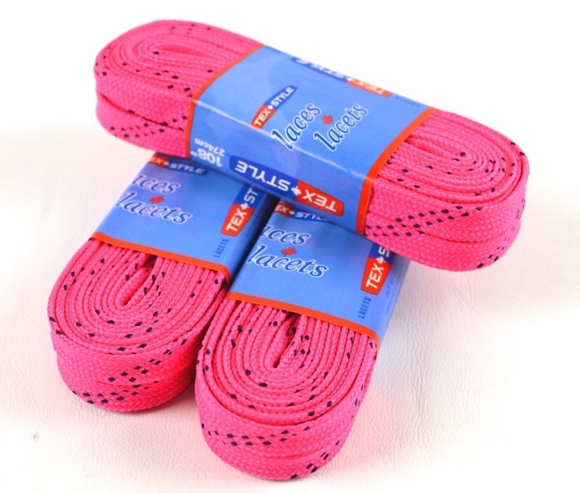 Voskované tkaničky Tex-Style 274 cm, růžová, 108"